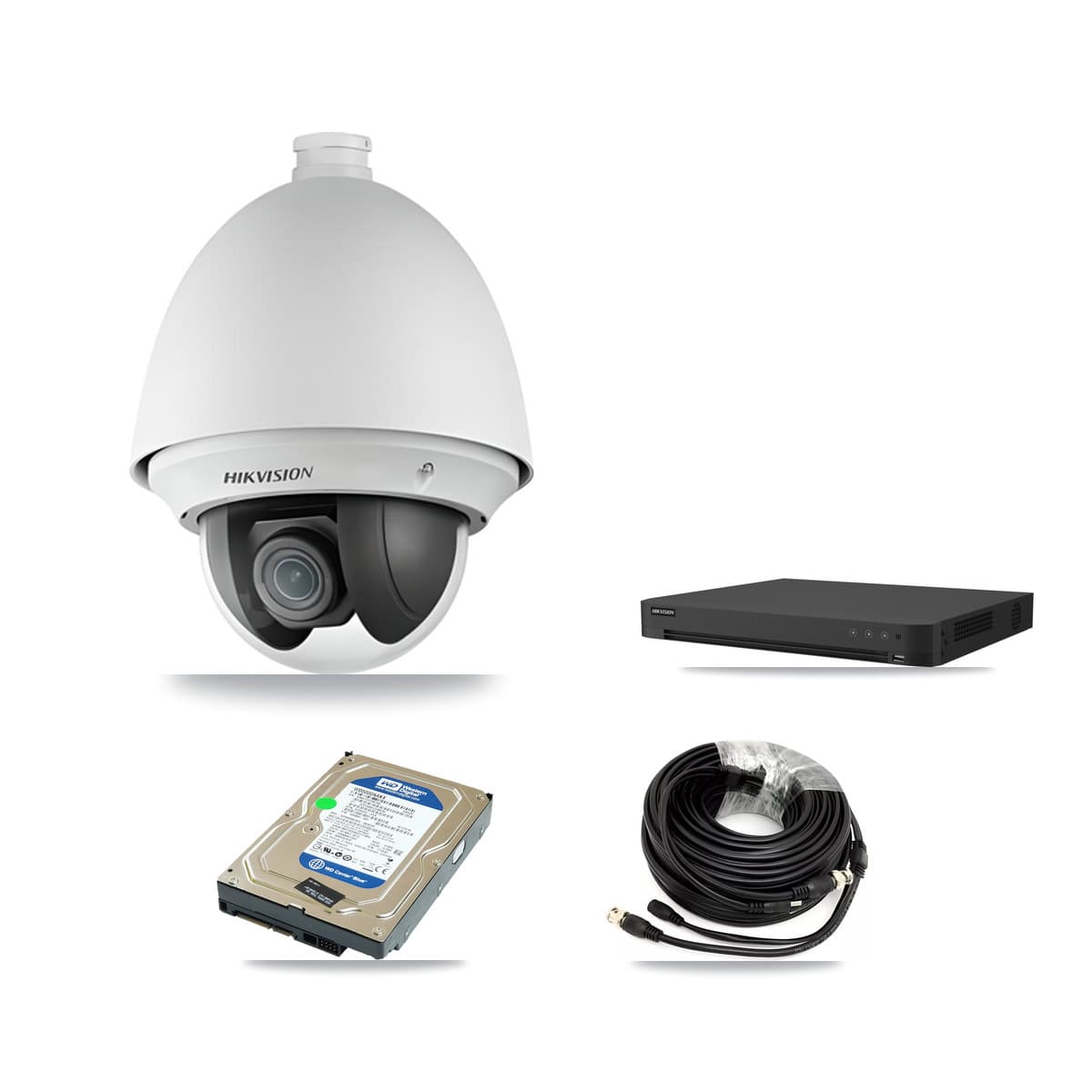 Hikvision 16-Channel 2MP CCTV Kit — 1 DS-2AE4225T PTZ Camera + 500GB Recording (IDS-7216HUHI Recorder) - Image 1