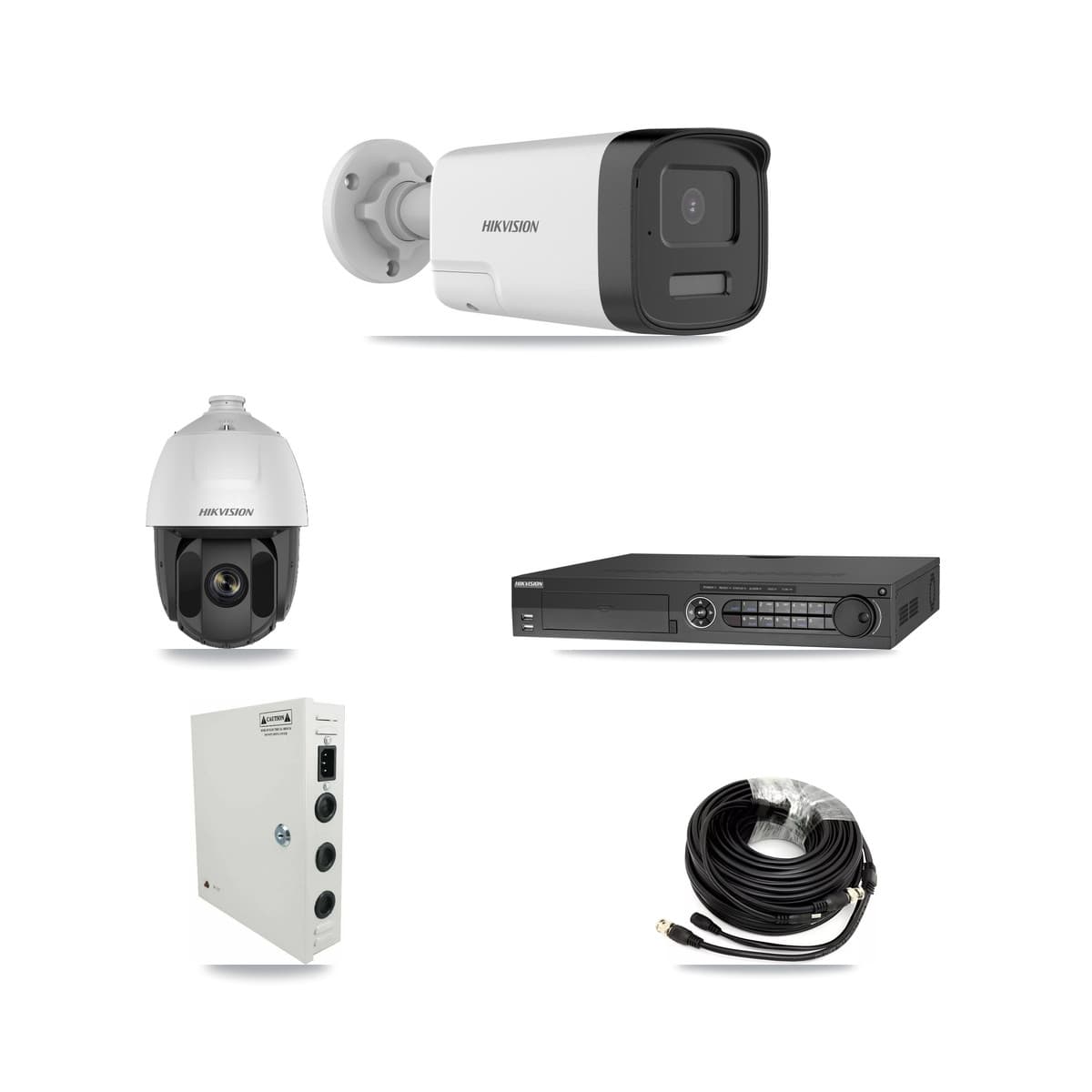Hikvision 32-Channel 2MP – 5MP CCTV Kit — 9 DS-2AE5225TI 2MP PTZ + 20 DS-2CE17K0T 5MP Bullet Cameras + 4× 8TB Recording - Image 1
