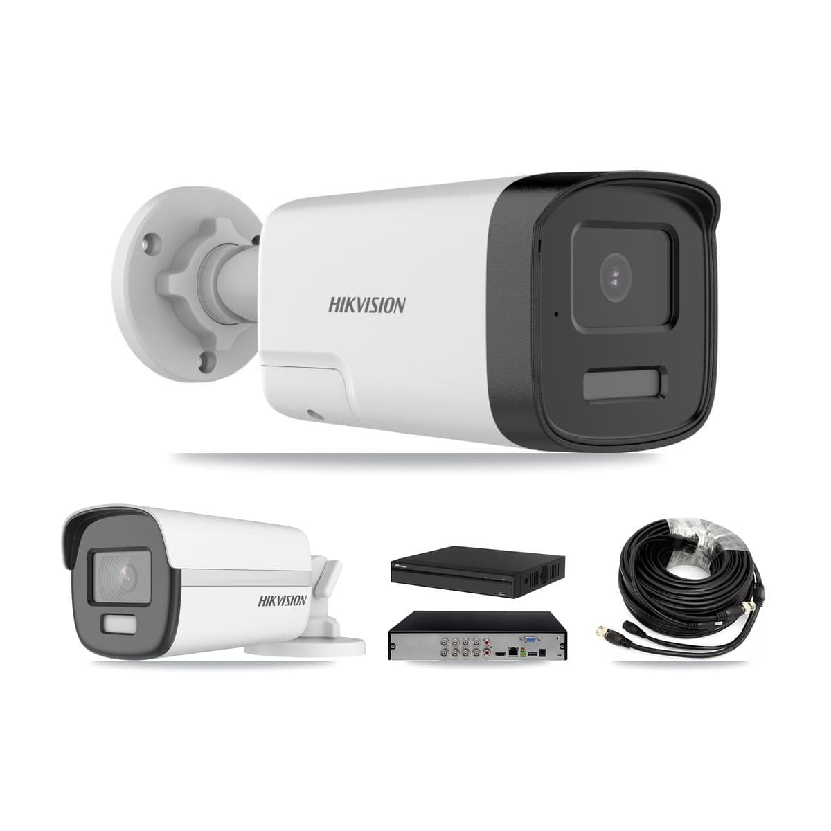 Hikvision & Prolux 8-Channel 5MP – 4K CCTV Kit — 1 4K + 4 5MP Bullet Cameras + 8TB Recording (PXD-5108HS Recorder)