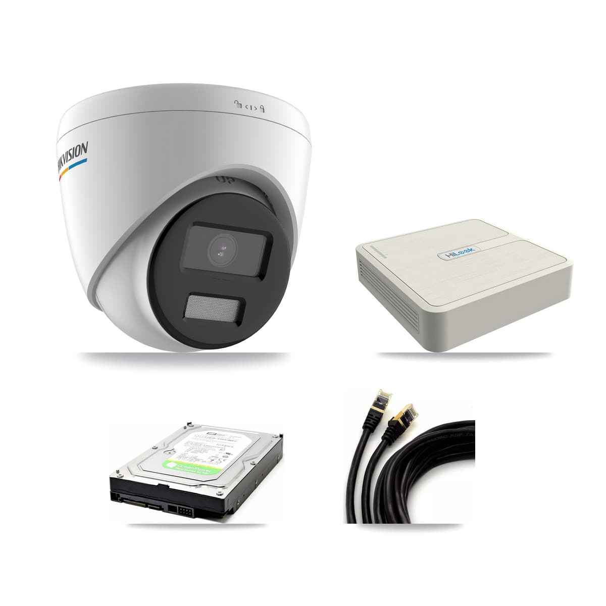 Hikvision & HiLook 8-Channel 2MP CCTV Kit — 1 Turret Camera + 1TB Recording (NVR-108H-D Recorder)