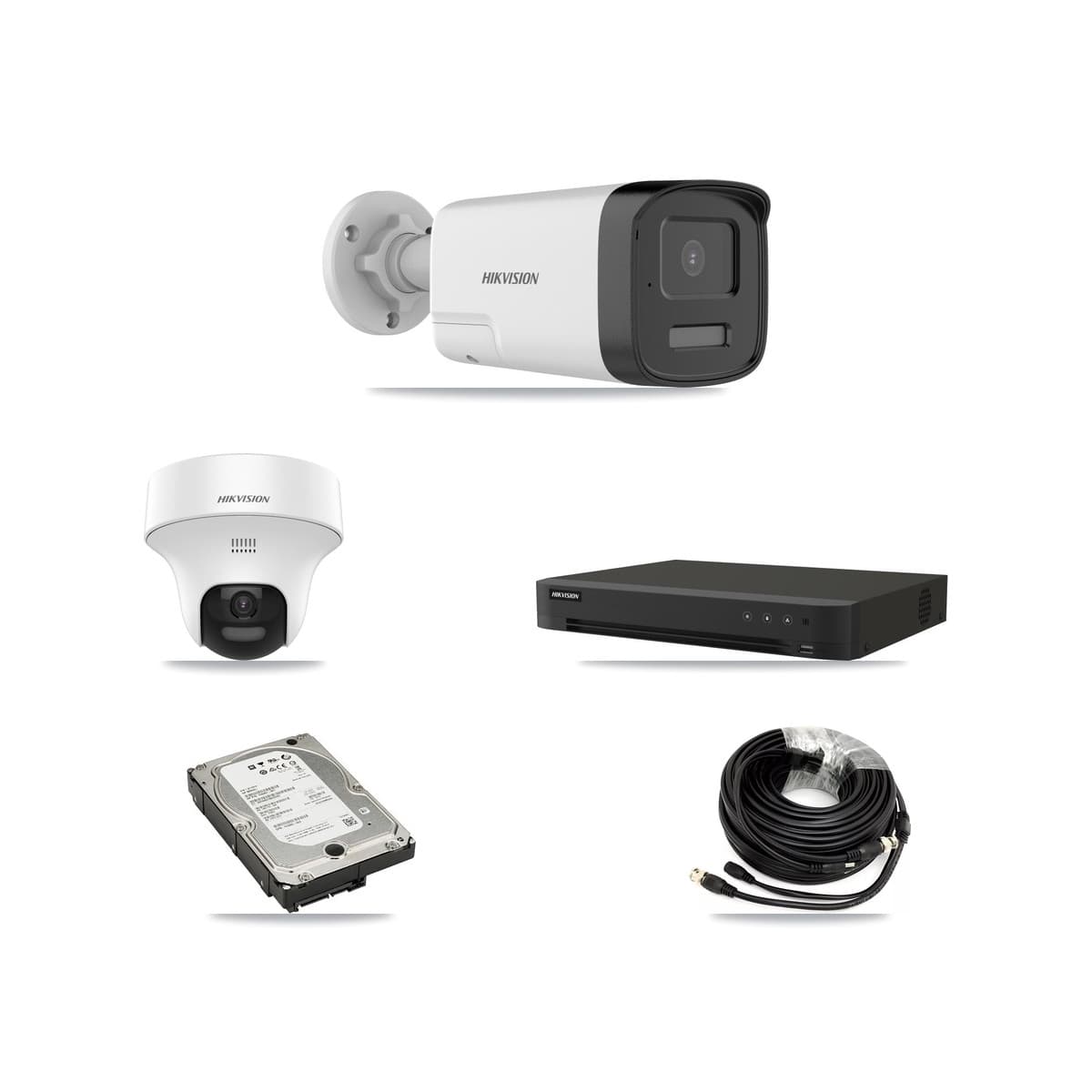 Hikvision 16-Channel 5MP CCTV Kit — 3 DS-2CE17K0T Bullet + 1 DS-2CE70K0T Turret Cameras + 5TB Recording - Image 1