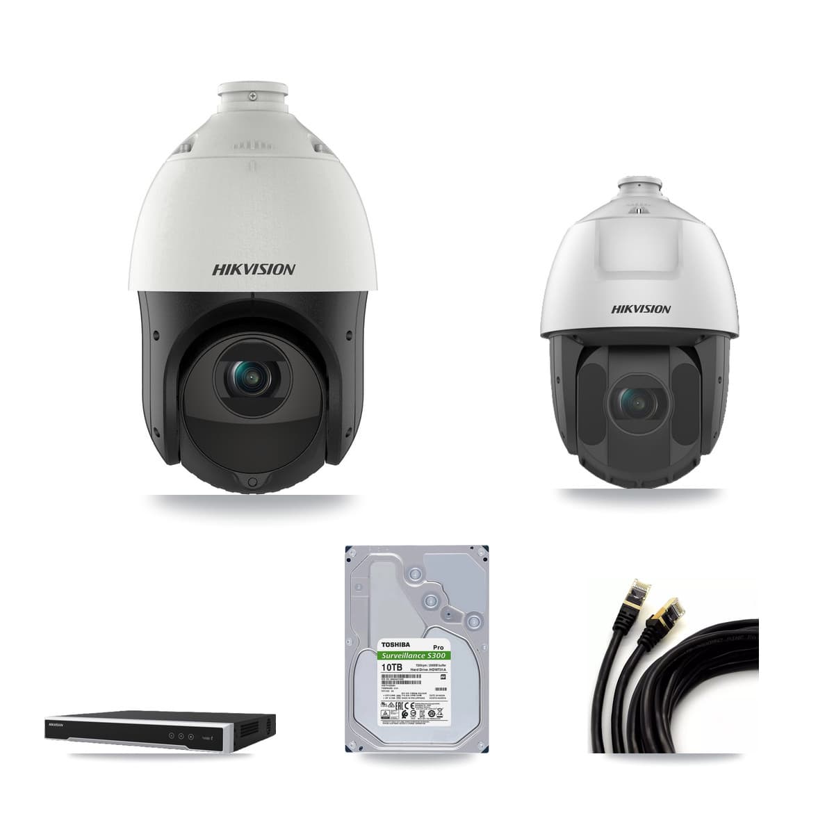 Hikvision 16-Channel 2MP – 4MP CCTV Kit — 5 4MP + 5 2MP PTZ Cameras + 10TB Recording - Image 1