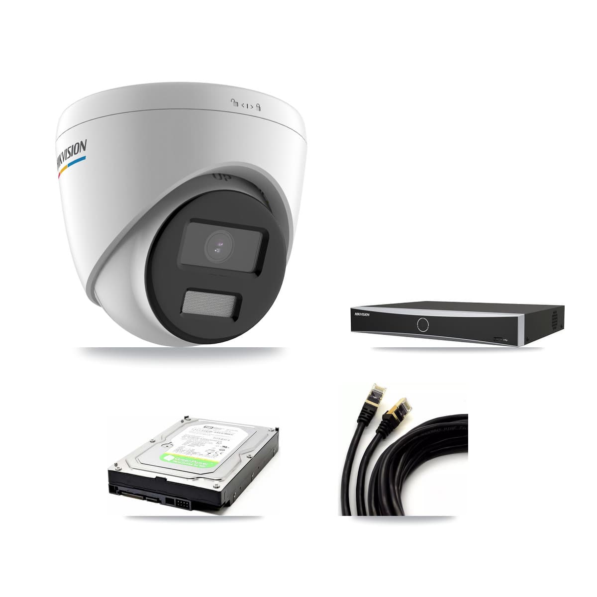Hikvision 4-Channel 2MP CCTV Kit — 2 Turret Cameras + 1TB Recording