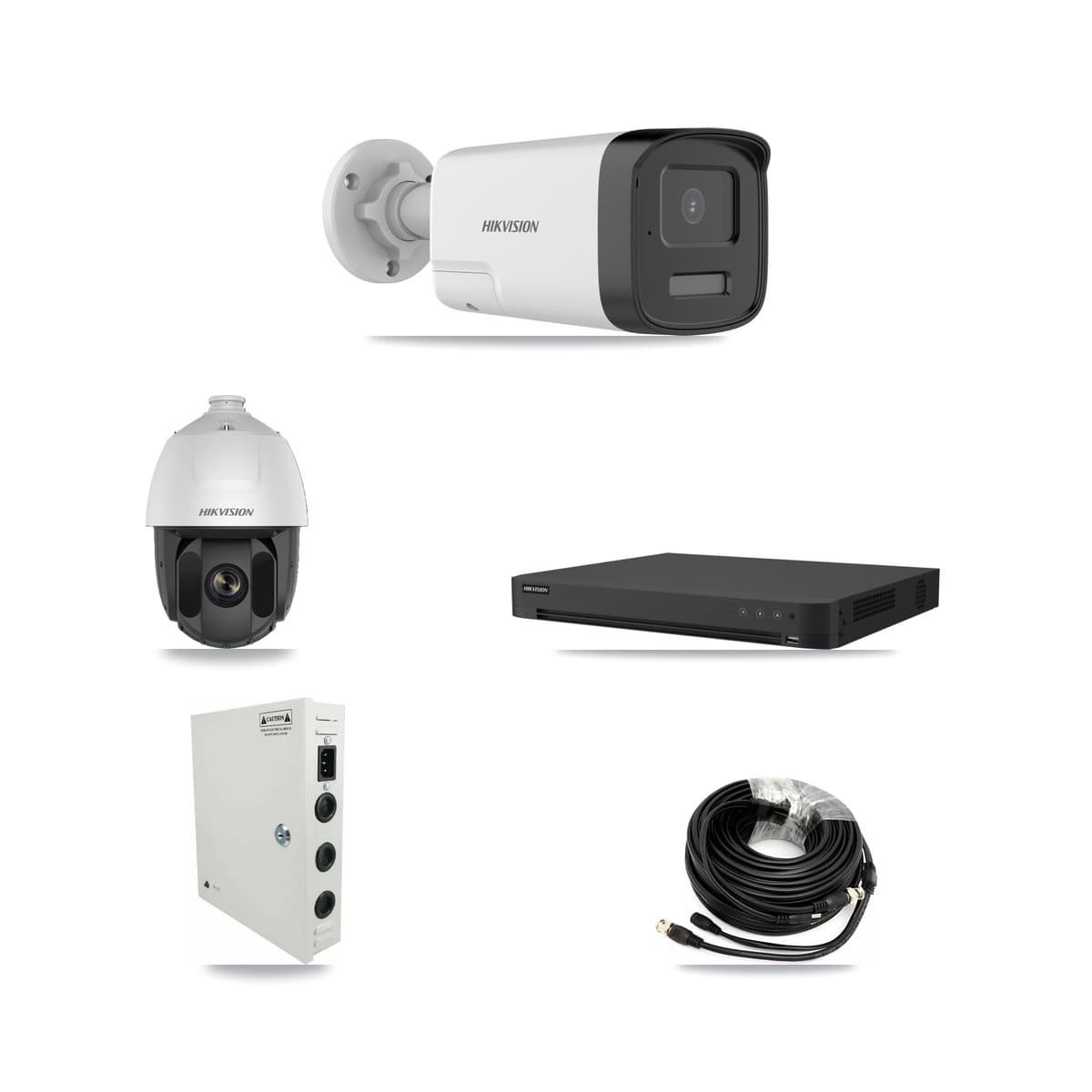 Hikvision 32-Channel 2MP – 5MP CCTV Kit — 1 DS-2AE5225TI 2MP PTZ + 13 DS-2CE17K0T 5MP Bullet Cameras + 2× 8TB Recording