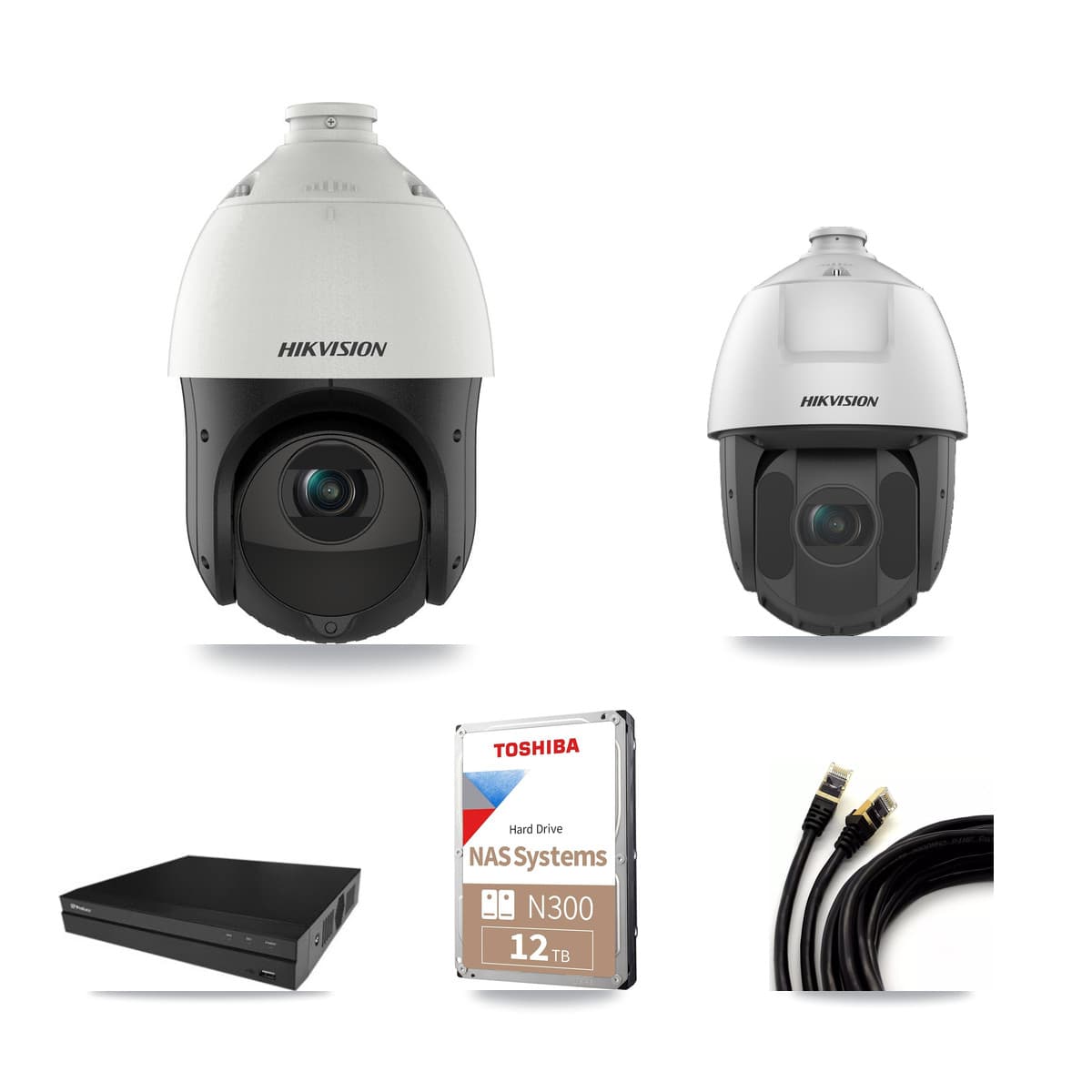 Hikvision & Prolux 16-Channel 2MP – 4MP CCTV Kit — 6 4MP + 6 2MP PTZ Cameras + 12TB Recording - Image 1