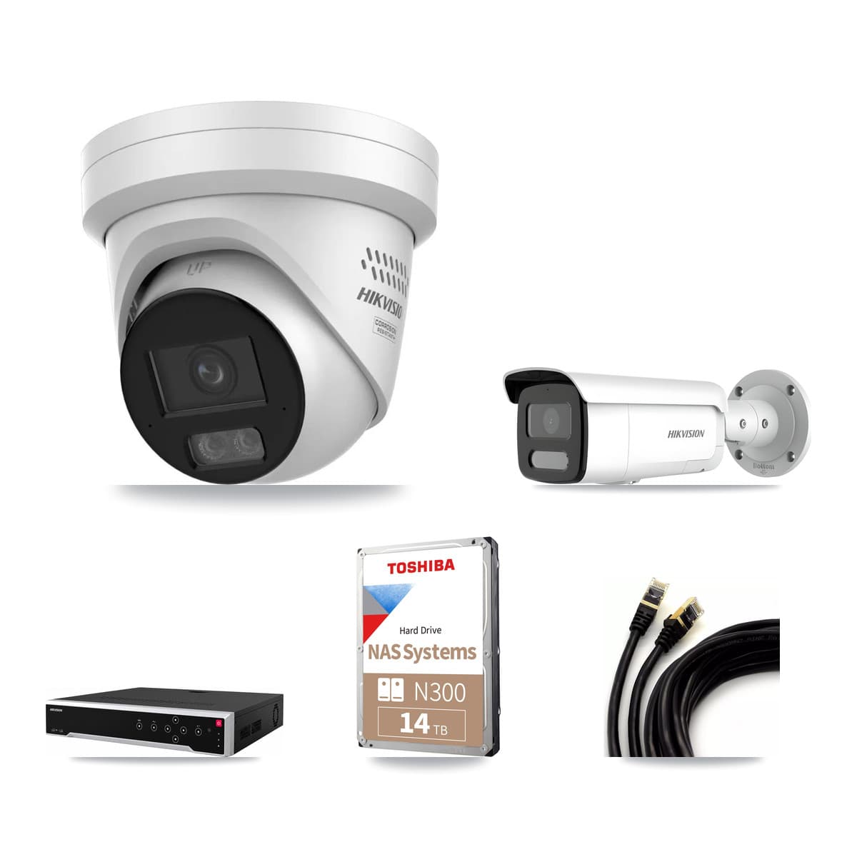 Hikvision 32-Channel 4MP CCTV Kit — 8 Turret + 4 Bullet Cameras + 14TB Recording - Image 1