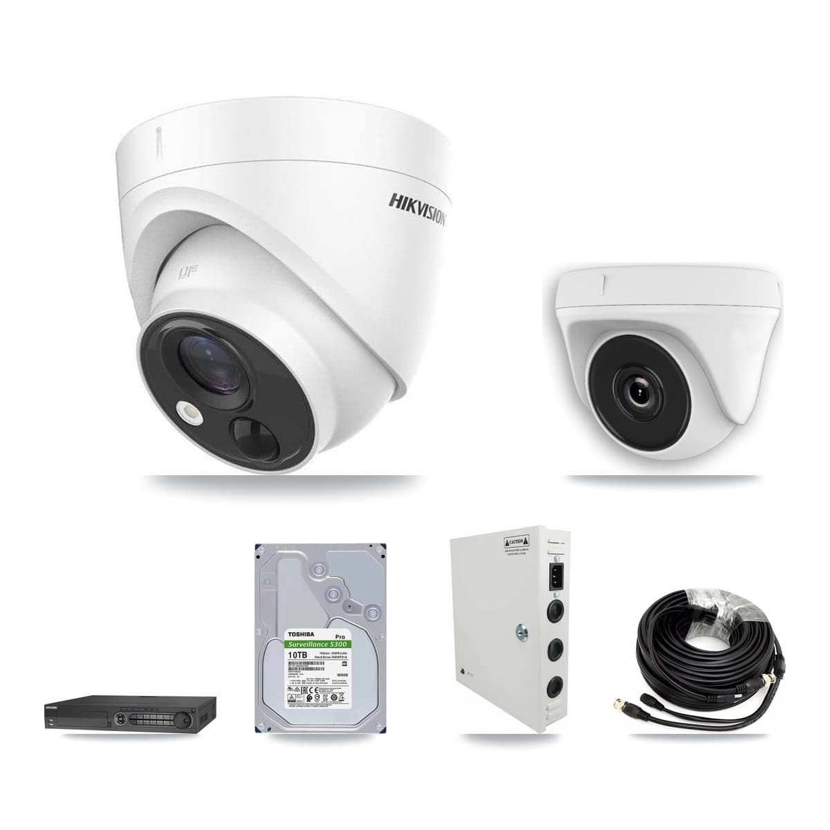Hikvision 32-Channel 2MP – 5MP CCTV Kit — 15 5MP Turret + 15 2MP Dome Cameras + 3× 10TB Recording - Image 1