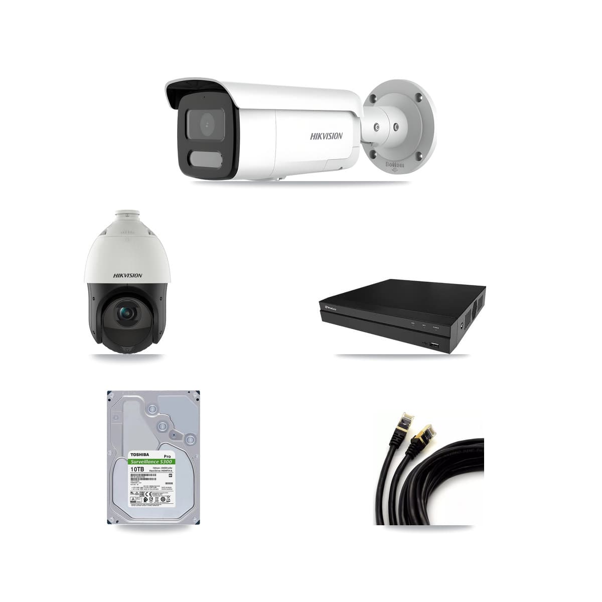 Hikvision & Prolux 8-Channel 4MP CCTV Kit — 6 Bullet + 1 PTZ Cameras + 10TB Recording - Image 1
