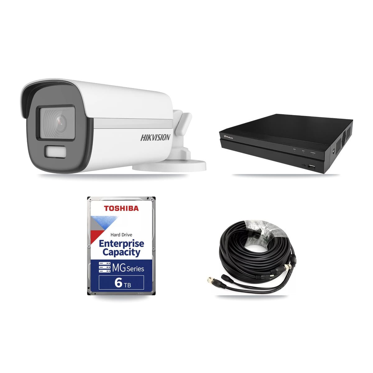 Hikvision & Prolux 8-Channel 4K CCTV Kit — 5 Bullet Cameras + 2× 6TB Recording - Image 1