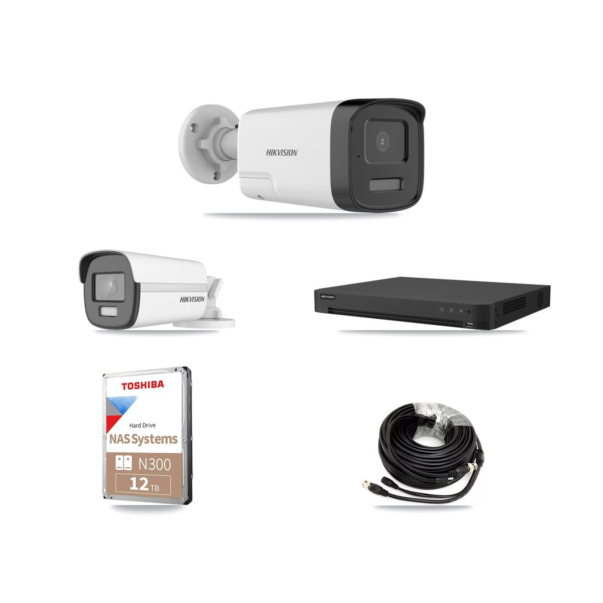 Hikvision 16-Channel 5MP – 4K CCTV Kit — 1 4K + 7 5MP Bullet Cameras + 12TB Recording