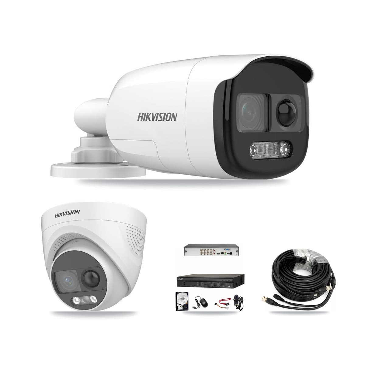 Hikvision & Dahua 8-Channel 5MP CCTV Kit — 4 DS-2CE12KF3T Bullet + 2 DS-2CE72KF3T Turret Cameras + 8TB Recording - Image 1