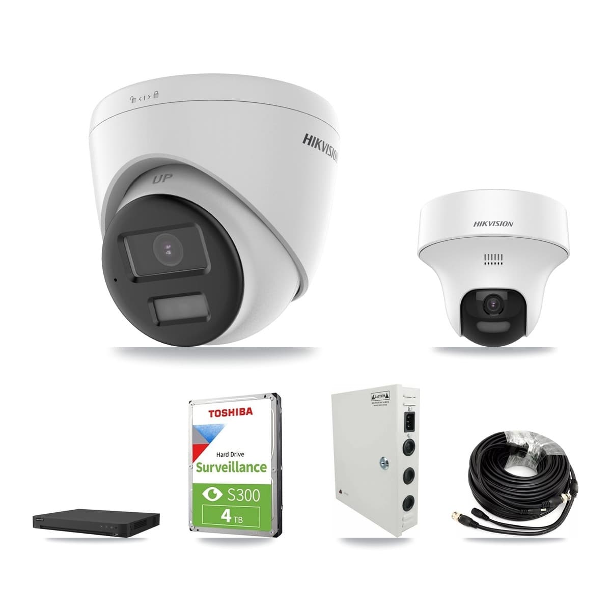 Hikvision 16-Channel 5MP CCTV Kit — 1 DS-2CE70K0T + 11 DS-2CE78K0T Turret Cameras + 4TB Recording