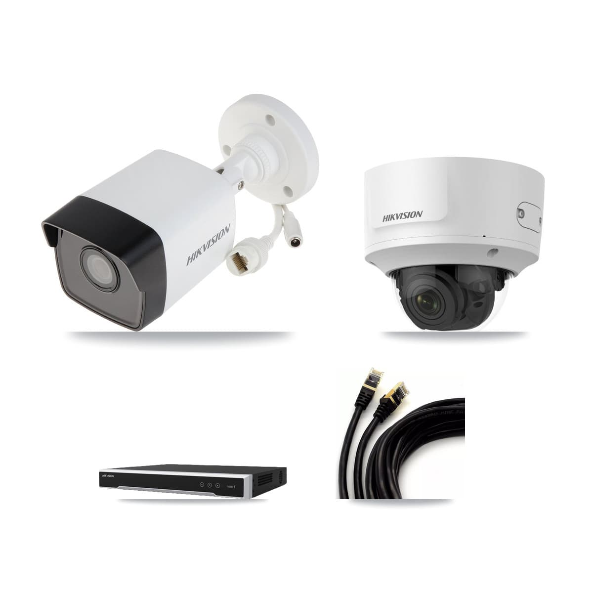 Hikvision 8-Channel 2MP – 5MP CCTV Kit — 5 5MP Bullet + 1 2MP Dome Cameras + 8TB Recording