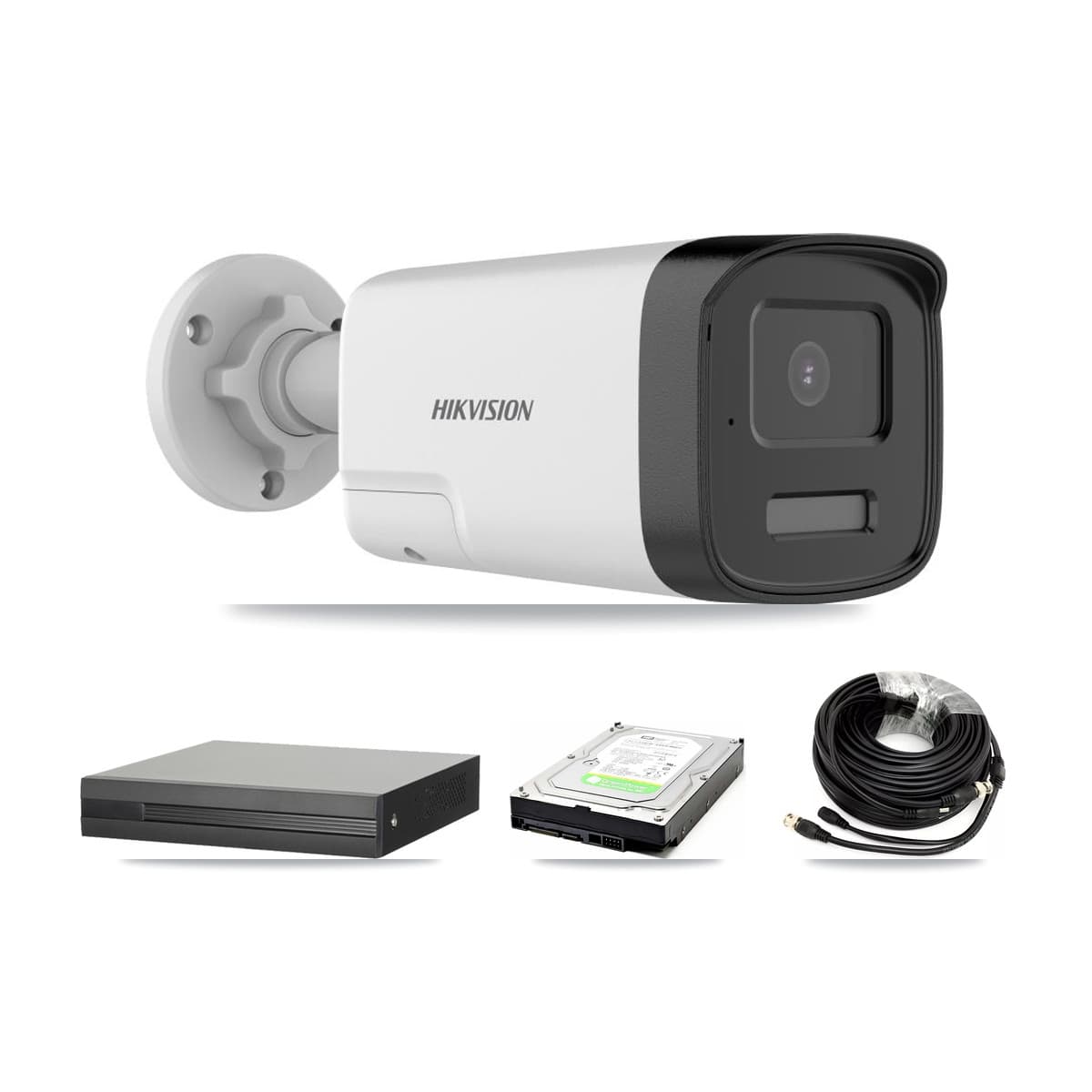 Hikvision 4-Channel 5MP CCTV Kit — 1 DS-2CE17K0T Bullet Camera + 1TB Recording (XVR-3104HS Recorder)