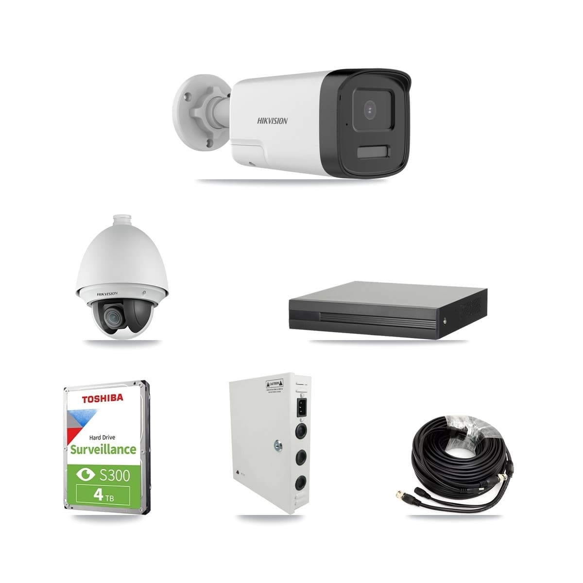 Hikvision 16-Channel 2MP – 5MP CCTV Kit — 1 DS-2AE4225T 2MP PTZ + 2 DS-2CE17K0T 5MP Bullet Cameras + 4TB Recording (XVR-3116HS Recorder) - Image 1