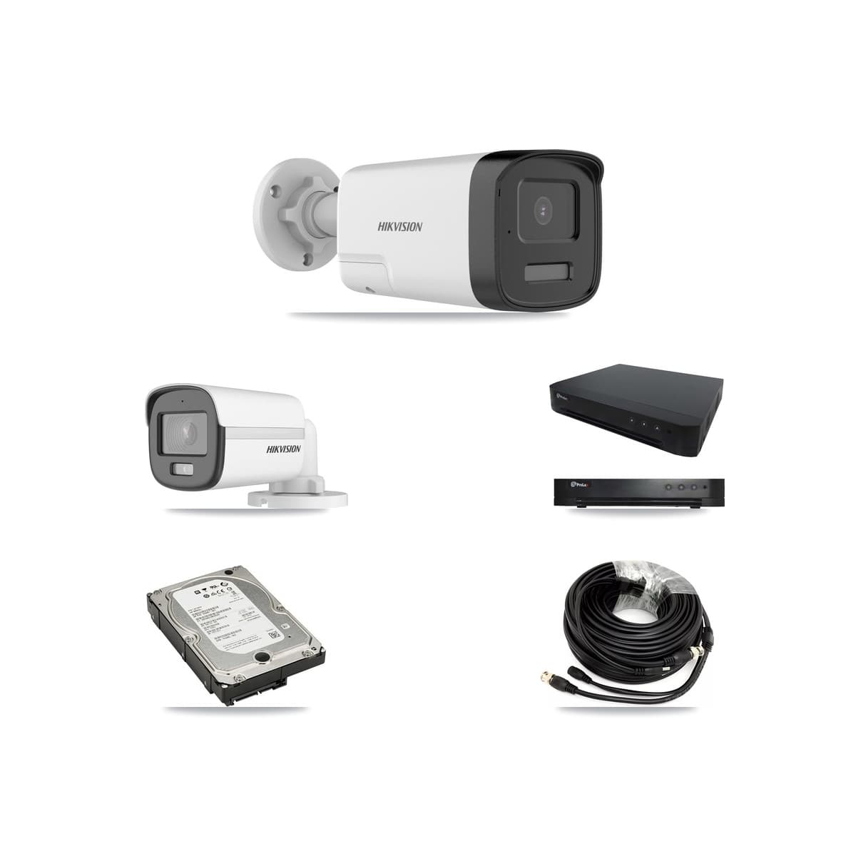 Hikvision & Prolux 16-Channel 5MP CCTV Kit — 1 DS-2CE12KF0T + 3 DS-2CE17K0T Bullet Cameras + 5TB Recording - Image 1
