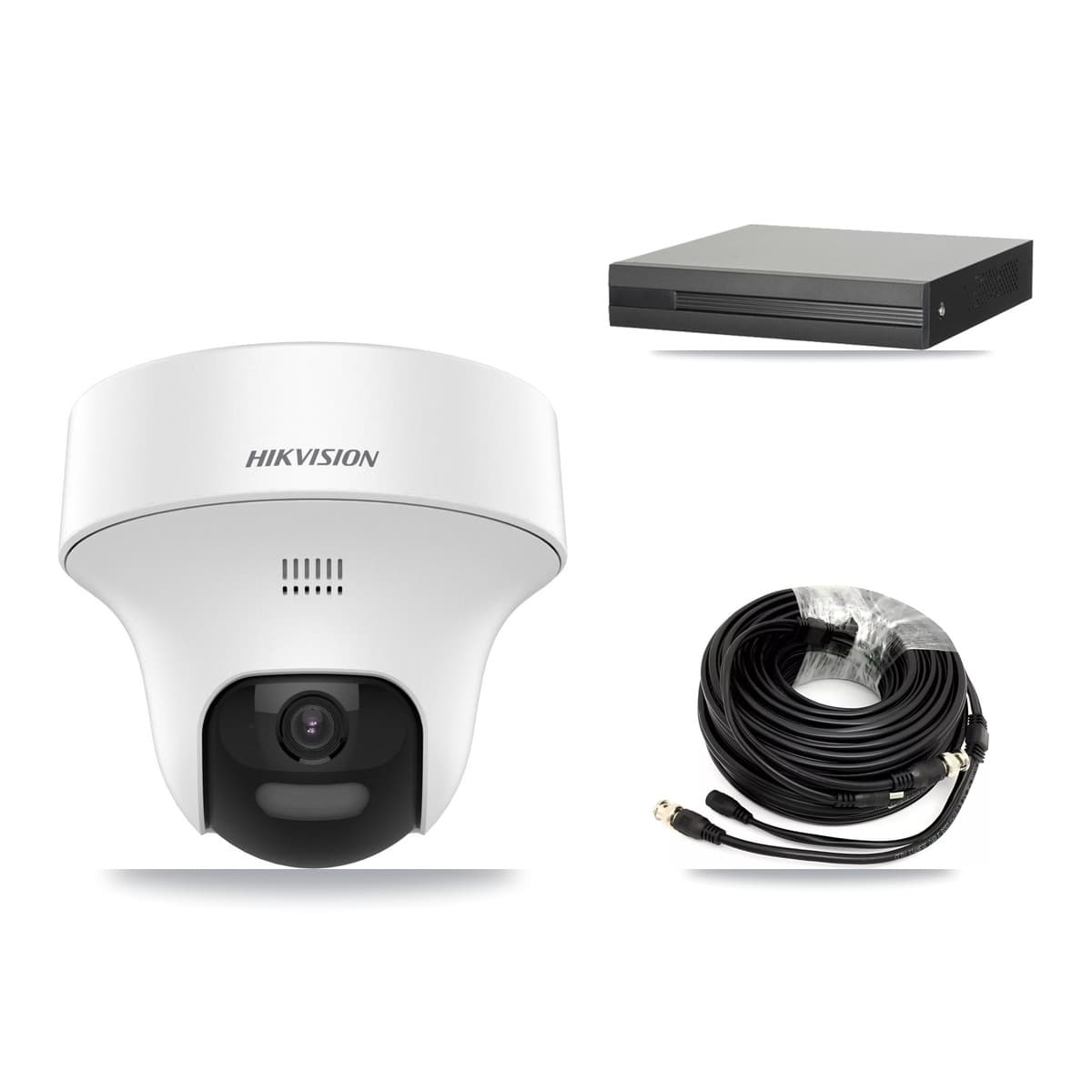 Hikvision 16-Channel 5MP CCTV Kit — 2 DS-2CE70K0T Turret Cameras + 3TB Recording (XVR-3116HS Recorder) - Image 1