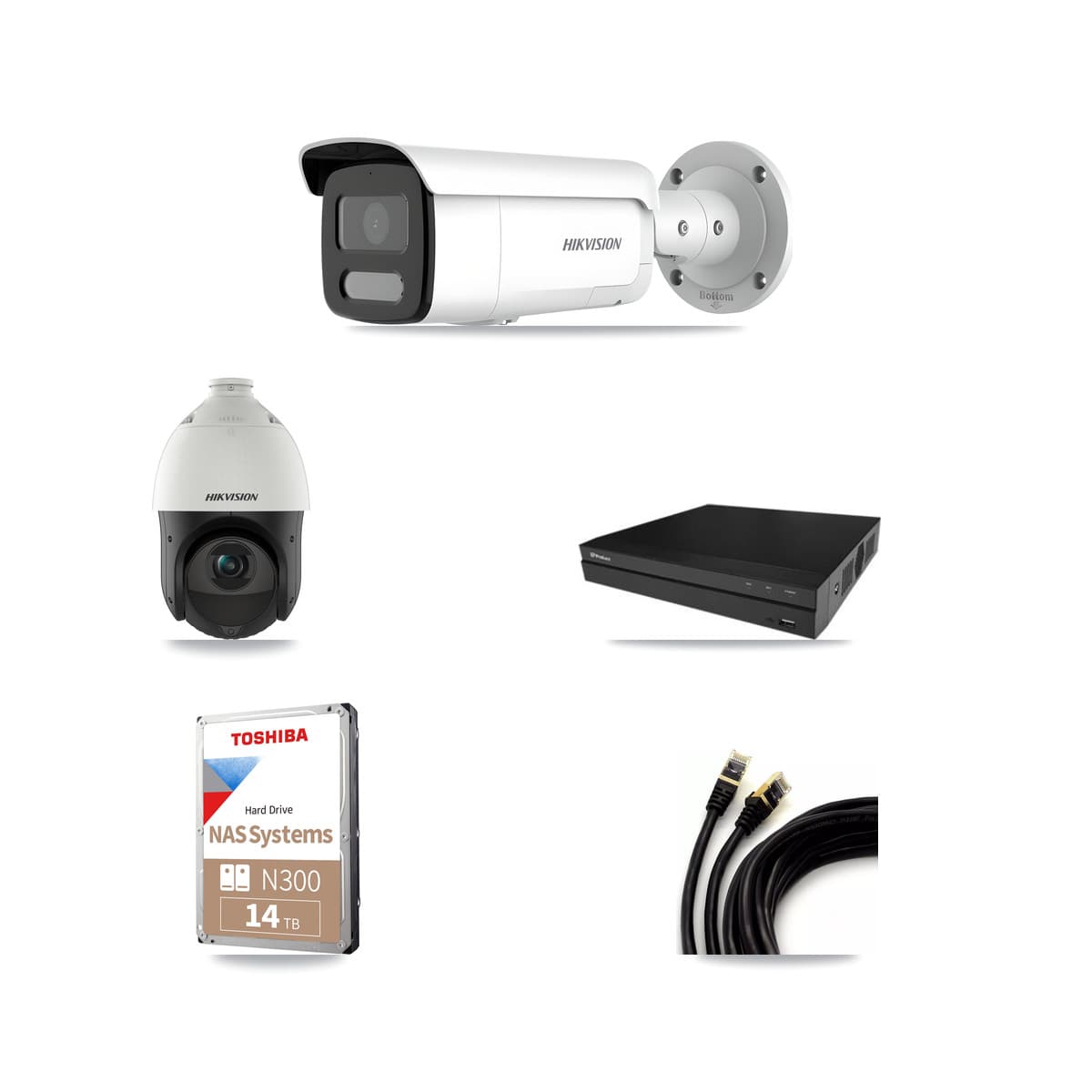 Hikvision & Prolux 16-Channel 4MP CCTV Kit — 10 Bullet + 1 PTZ Cameras + 14TB Recording - Image 1