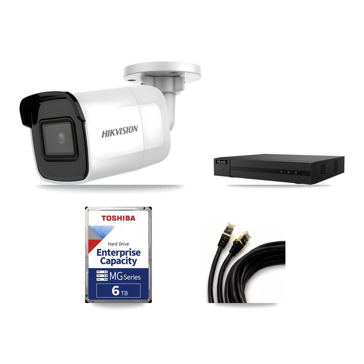 Hikvision & HiLook 8-Channel 4K CCTV Kit — 5 Bullet Cameras + 6TB Recording - Image 1