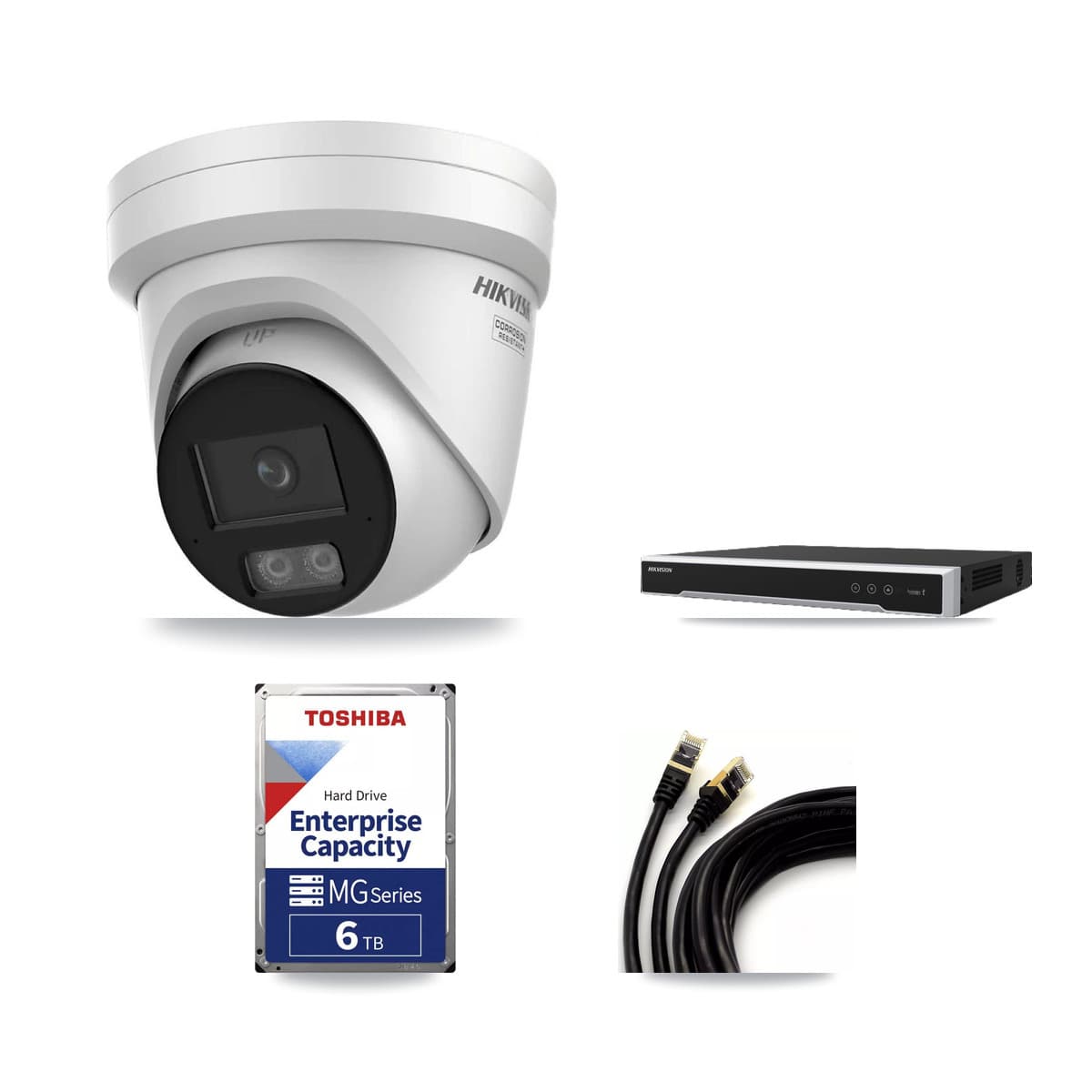 Hikvision 8-Channel 4K CCTV Kit — 2 DS-2CD2387G3 Turret Cameras + 6TB Recording - Image 1
