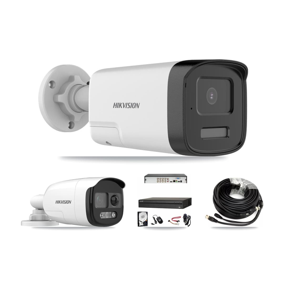 Hikvision & Dahua 8-Channel 5MP CCTV Kit — 2 DS-2CE12KF3T + 4 DS-2CE17K0T Bullet Cameras + 8TB Recording - Image 1
