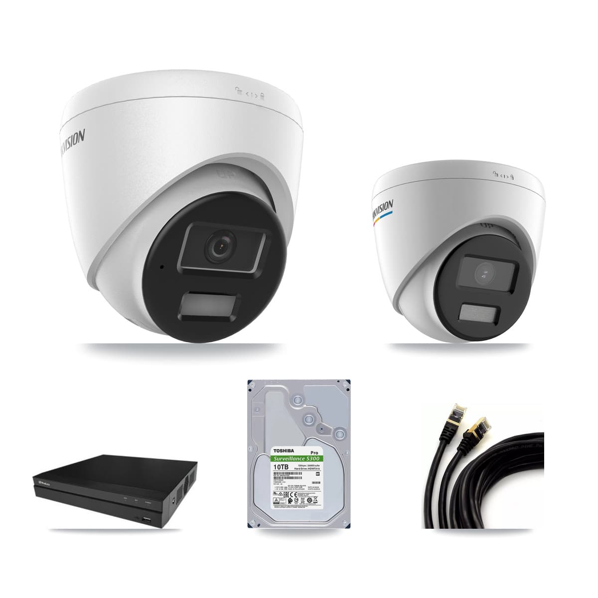 Hikvision & Prolux 16-Channel 2MP – 4MP CCTV Kit — 3 2MP + 6 4MP Turret Cameras + 10TB Recording - Image 1