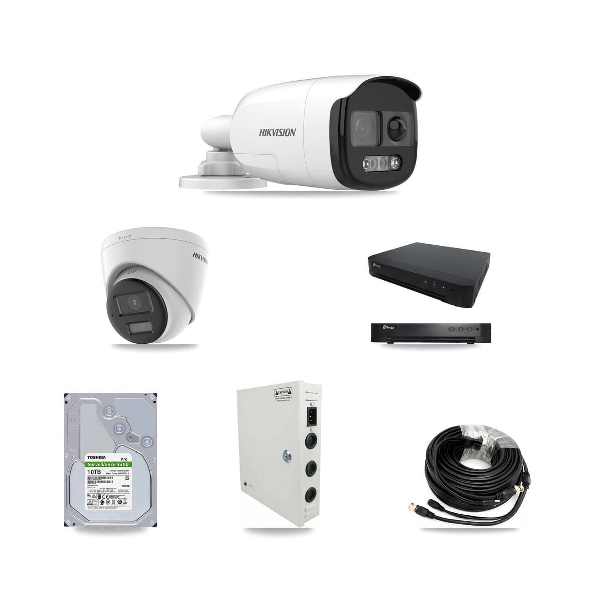 Hikvision & Prolux 16-Channel 5MP CCTV Kit — 7 Bullet + 7 Turret Cameras + 10TB Recording - Image 1