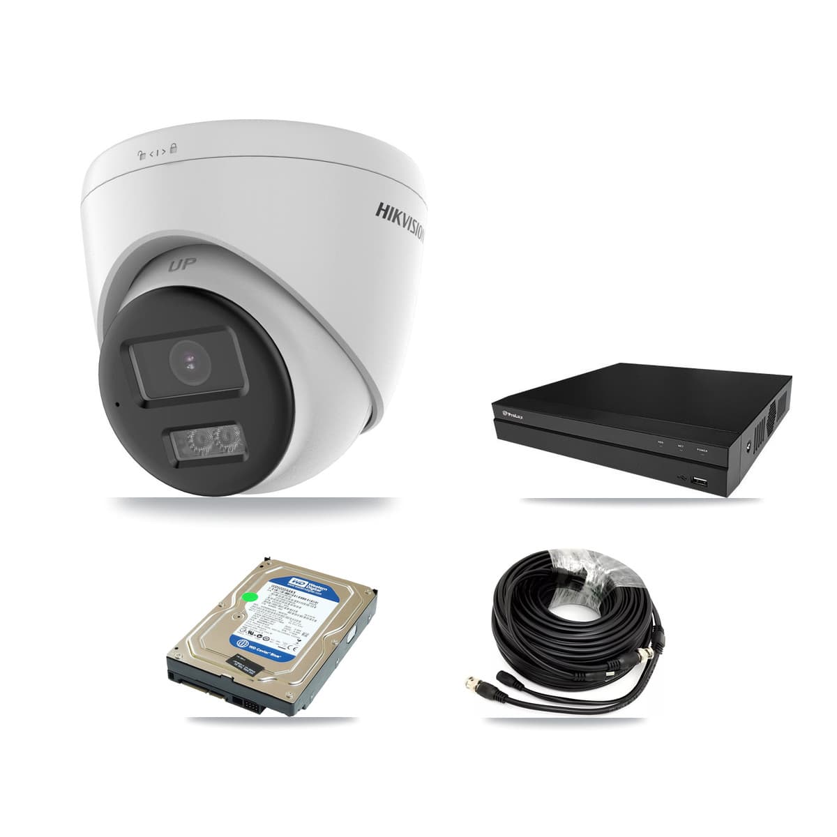 Hikvision & Prolux 8-Channel 5MP CCTV Kit — 1 DS-2CE78K0T-LTS Turret Camera + 500GB Recording (PXD-5208AN-4KL-X-8P Recorder)