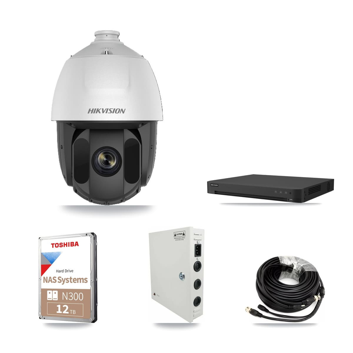 Hikvision 32-Channel 2MP CCTV Kit — 18 DS-2AE5225TI PTZ Cameras + 12TB Recording (IDS-7232HQHI Recorder) - Image 1