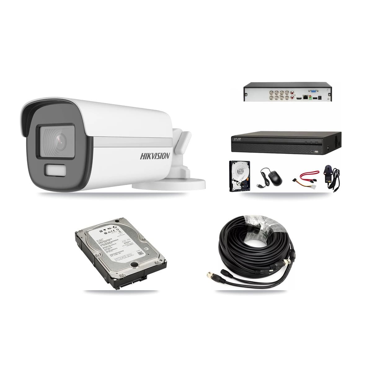 Hikvision & Dahua 8-Channel 4K CCTV Kit — 2 Bullet Cameras + 5TB Recording (XVR-3108AD Recorder) - Image 1