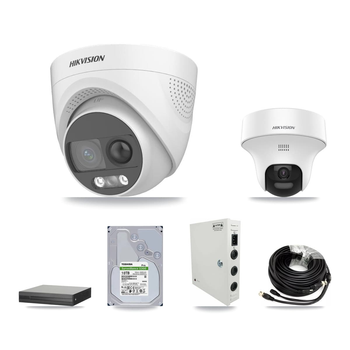 Hikvision 16-Channel 5MP CCTV Kit — 4 DS-2CE70K0T + 9 DS-2CE72KF3T Turret Cameras + 10TB Recording - Image 1
