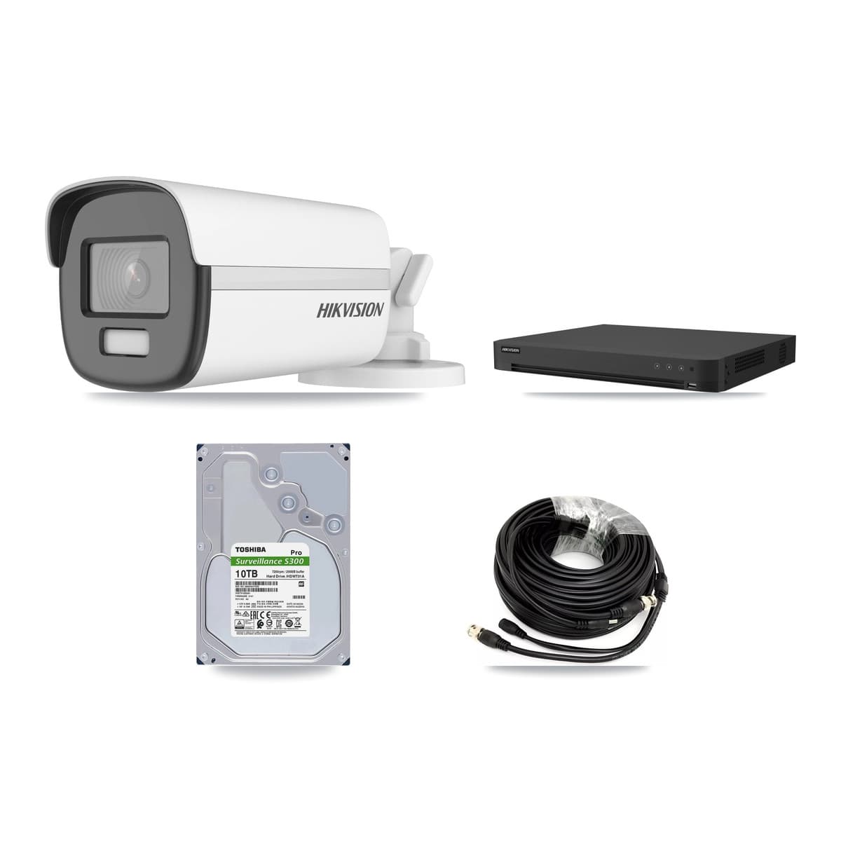 Hikvision 16-Channel 4K CCTV Kit — 8 DS-2CE12UF3T Bullet Cameras + 2× 10TB Recording - Image 1