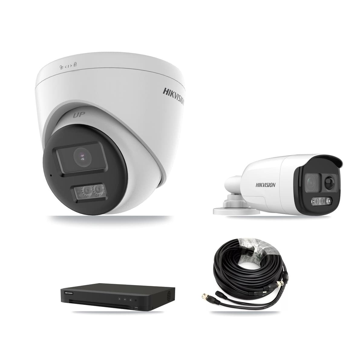 Hikvision 16-Channel 5MP CCTV Kit — 2 DS-2CE12KF3T-PIRXO Bullet + 4 DS-2CE78K0T-LTS Turret Cameras + 8TB Recording (IDS-7216HQHI-M1/XT Recorder) - Image 1