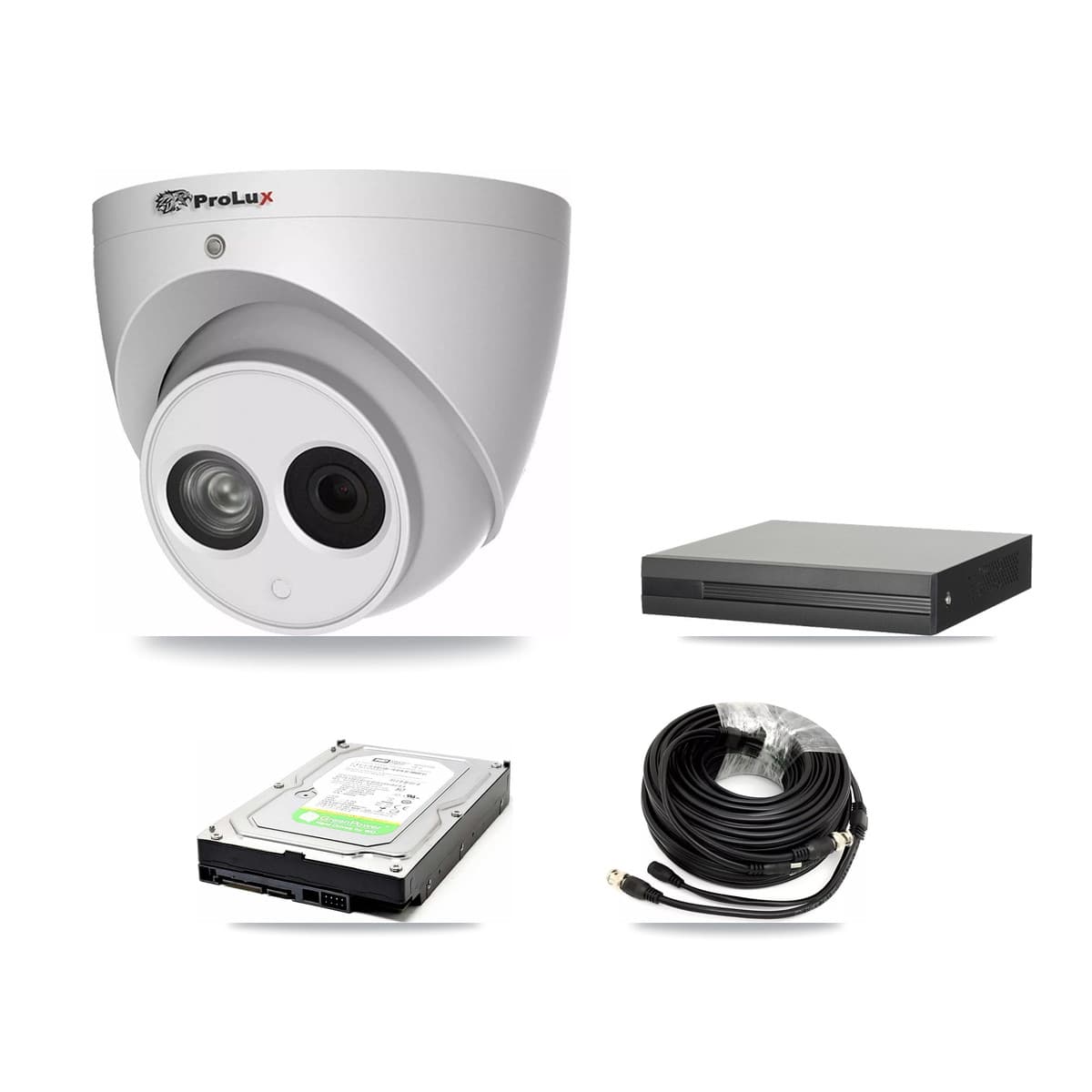 Prolux 8-Channel 4MP CCTV Kit — 1 Turret Camera + 1TB Recording (XVR-3108HS Recorder) - Image 1