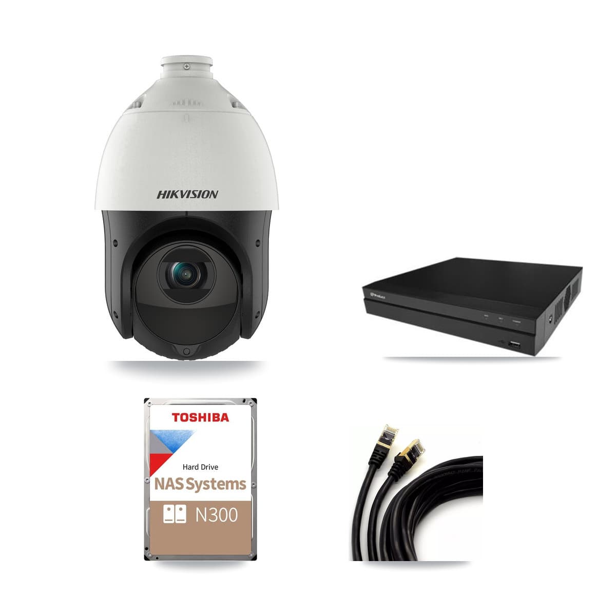Hikvision & Prolux 16-Channel 4MP CCTV Kit — 13 DS-2DE4425IW PTZ Cameras + 18TB Recording - Image 1