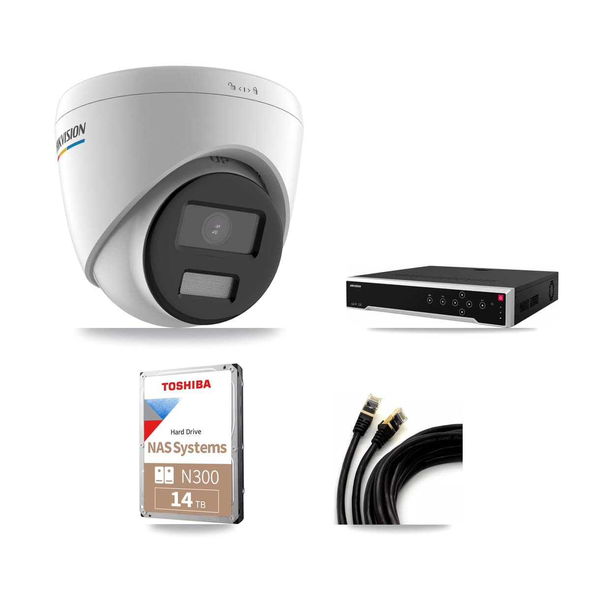 Hikvision 32-Channel 2MP CCTV Kit — 24 Turret Cameras + 14TB Recording