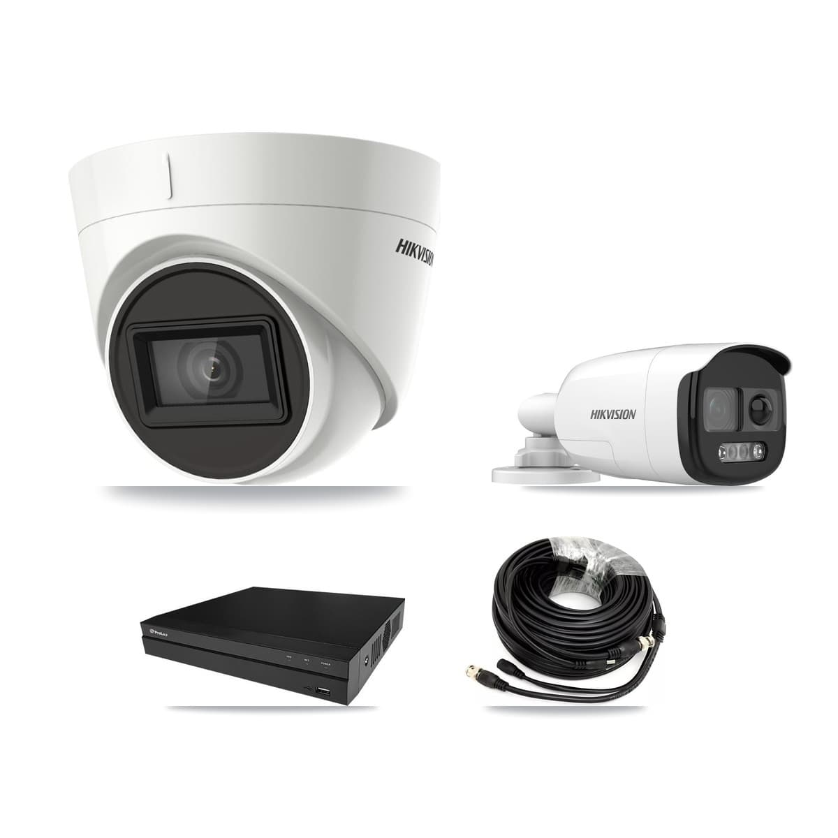 Hikvision & Prolux 8-Channel 5MP – 4K CCTV Kit — 1 DS-2CE12KF3T 5MP Bullet + 5 DS-2CE78U1T 4K Turret Cameras + 2× 8TB Recording - Image 1