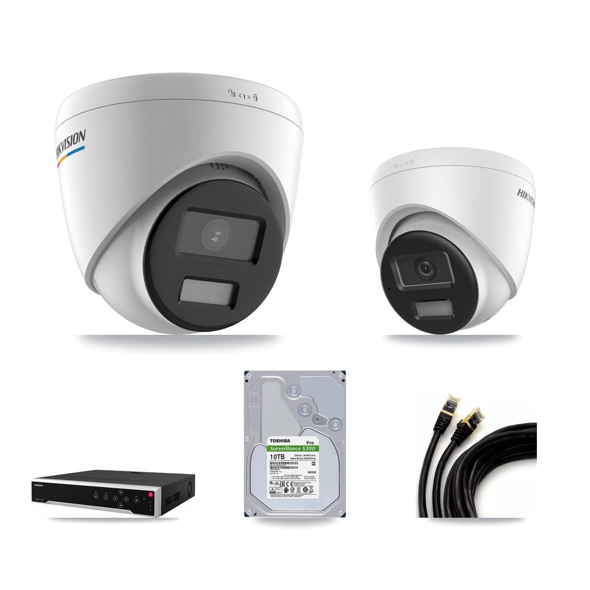 Hikvision 32-Channel 2MP – 4K CCTV Kit — 11 2MP + 1 4K Turret Cameras + 10TB Recording - Image 1