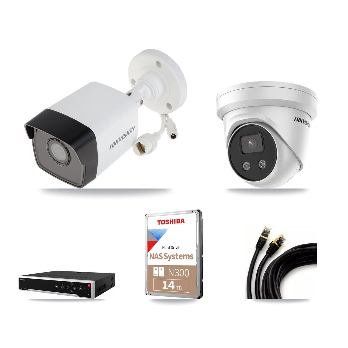 Hikvision 32-Channel 5MP CCTV Kit — 8 Bullet + 4 Turret Cameras + 14TB Recording - Image 1