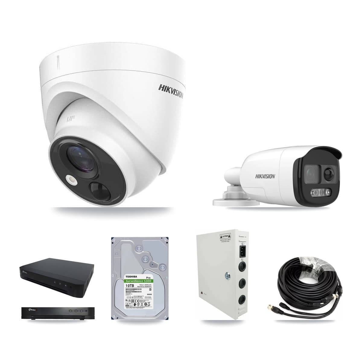 Hikvision & Prolux 16-Channel 5MP CCTV Kit — 1 Bullet + 12 Turret Cameras + 10TB Recording - Image 1