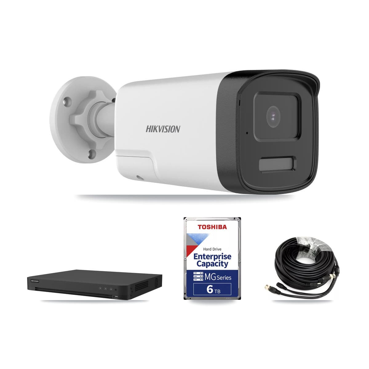 Hikvision 16-Channel 5MP CCTV Kit — 5 DS-2CE17K0T Bullet Cameras + 6TB Recording (IDS-7216HUHI Recorder) - Image 1