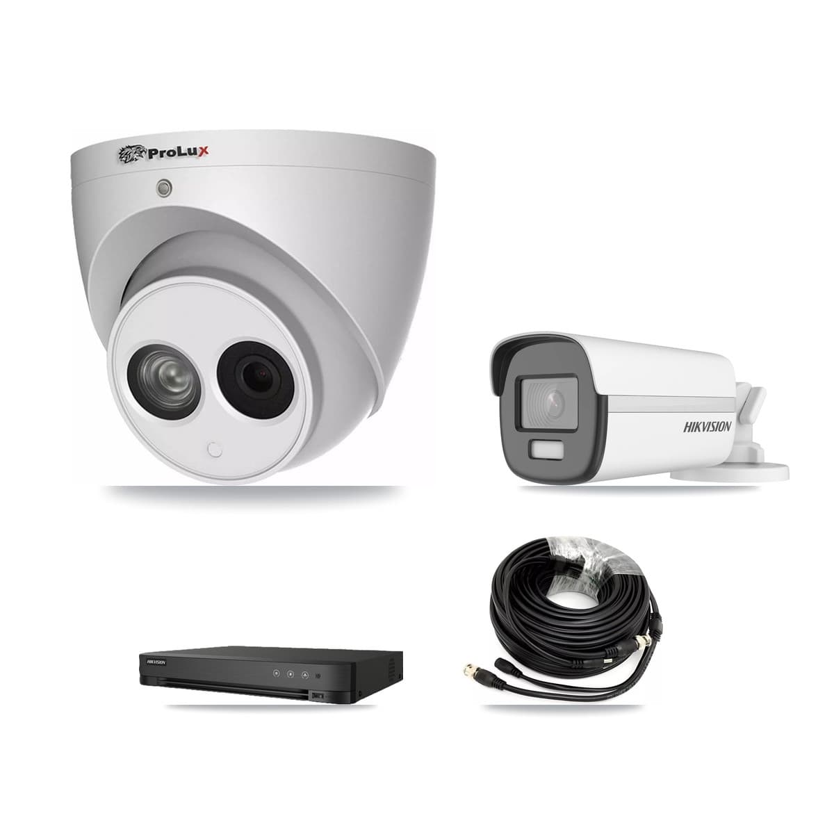 Hikvision & Prolux 8-Channel 4MP – 4K CCTV Kit — 1 4K Bullet + 4 4MP Turret Cameras + 8TB Recording - Image 1
