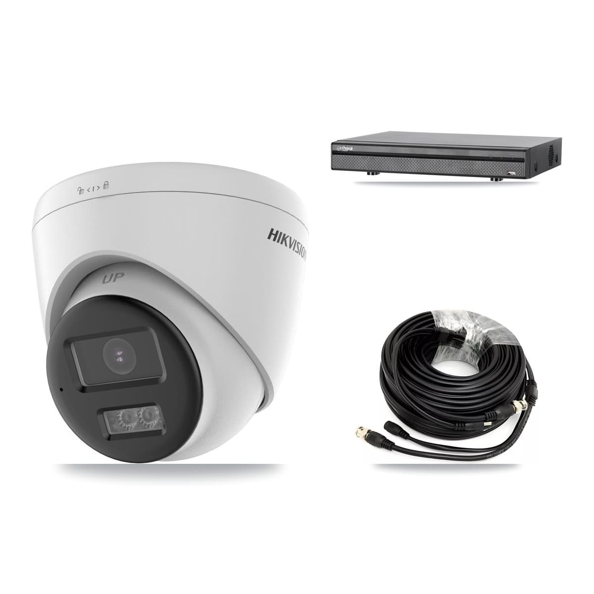 Hikvision & Dahua 8-Channel 5MP CCTV Kit — 2 DS-2CE78K0T + 4 DS-2CE78K0T Turret Cameras + 8TB Recording (DH-XVR5108H Recorder) - Image 1
