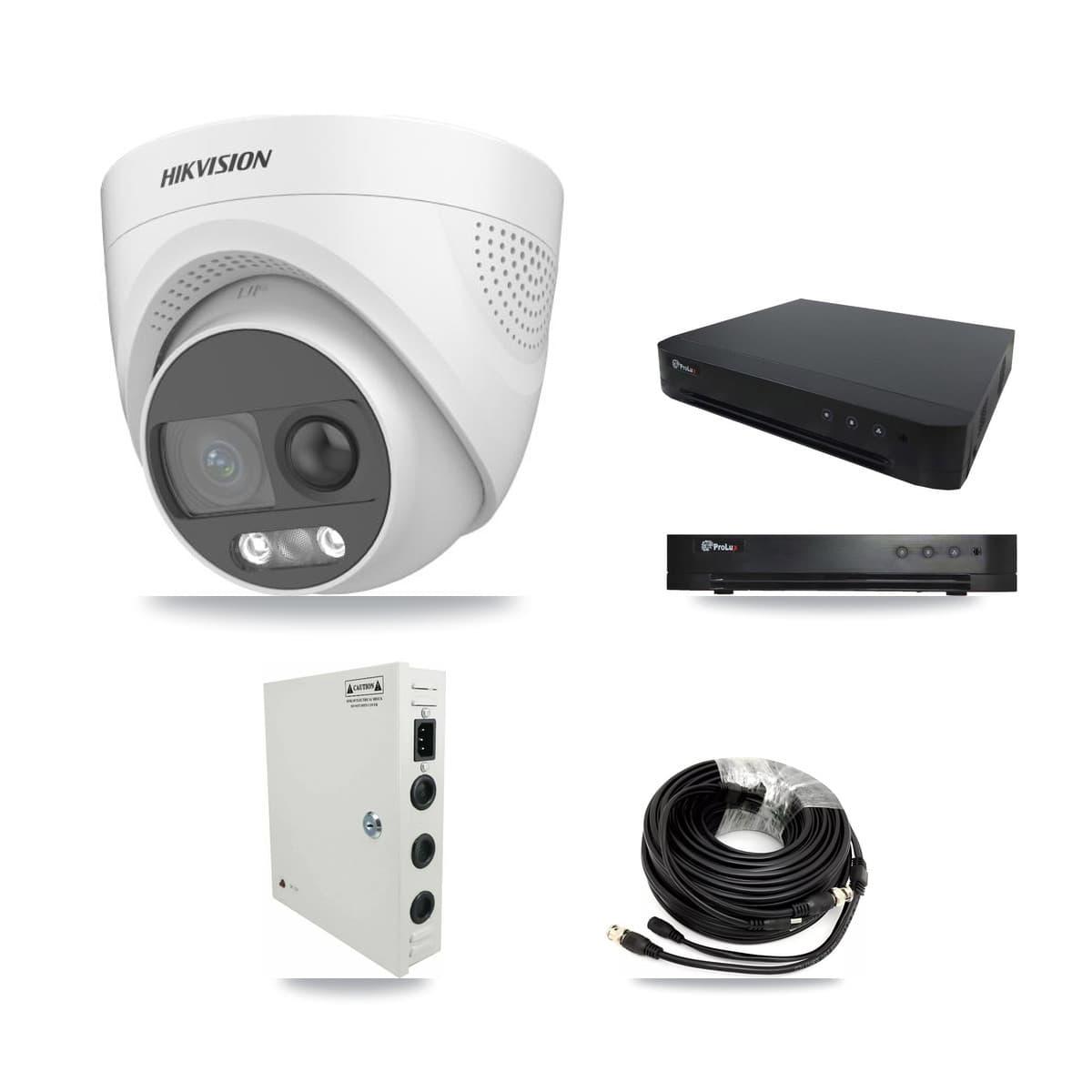 Hikvision & Prolux 16-Channel 5MP CCTV Kit — 16 DS-2CE72KF3T Turret Cameras + 8TB Recording - Image 1