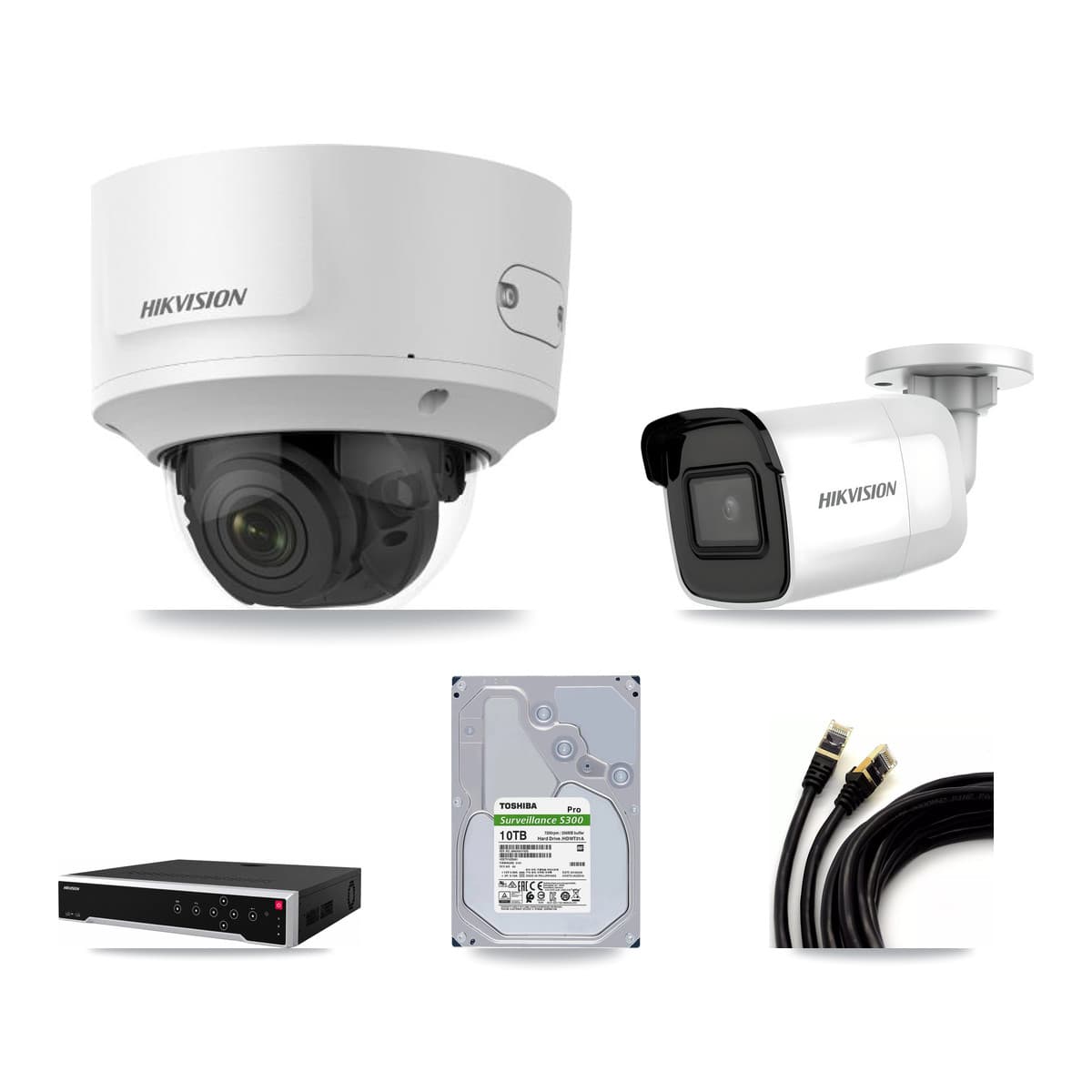 Hikvision 32-Channel 2MP – 4K CCTV Kit — 1 4K Bullet + 11 2MP Dome Cameras + 10TB Recording - Image 1