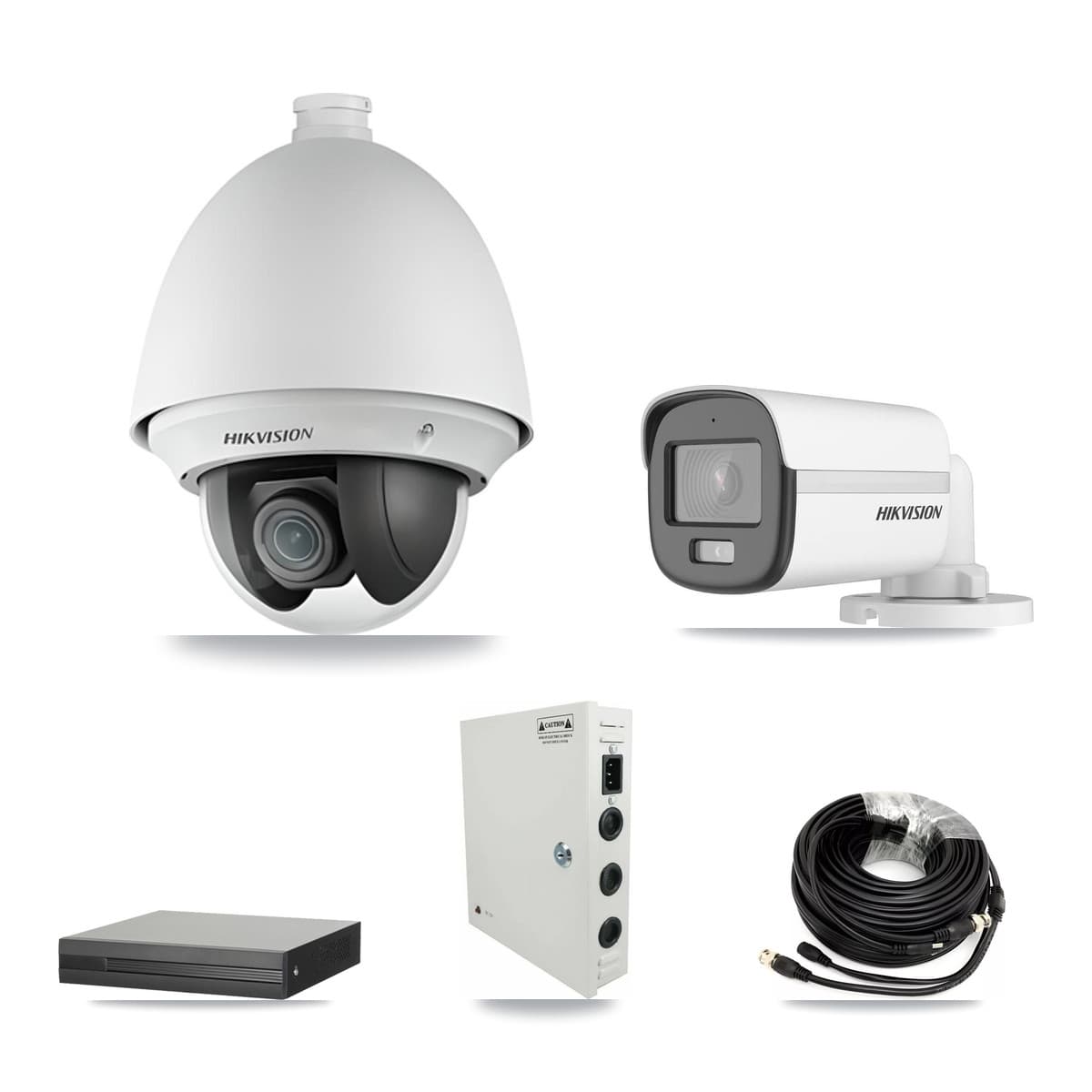 Hikvision 16-Channel 2MP – 5MP CCTV Kit — 11 2MP PTZ + 1 5MP Bullet Cameras + 8TB Recording (XVR-3116HS Recorder) - Image 1