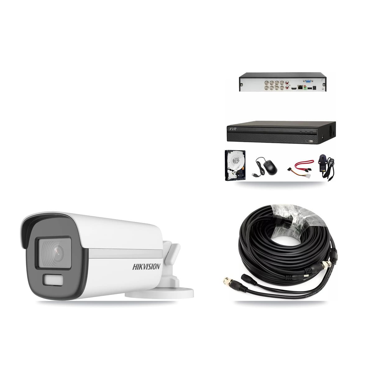 Hikvision & Dahua 8-Channel 4K CCTV Kit — 1 Bullet Camera + 3TB Recording (XVR-3108AD Recorder) - Image 1