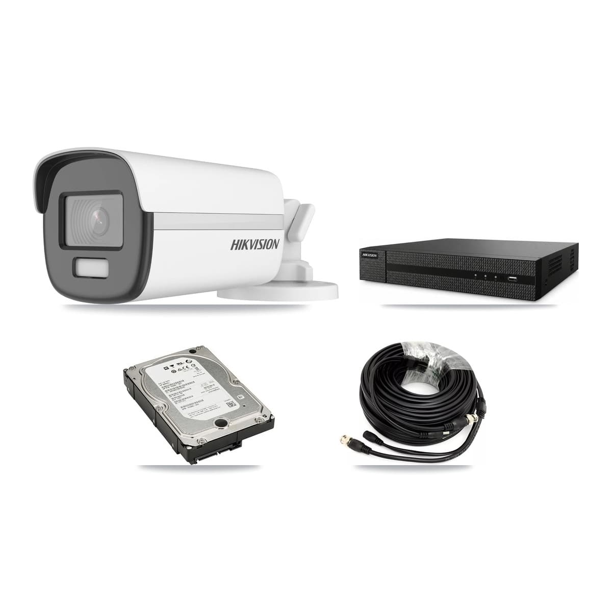 Hikvision 8-Channel 4K CCTV Kit — 2 Bullet Cameras + 5TB Recording (DVR-8CH Recorder) - Image 1
