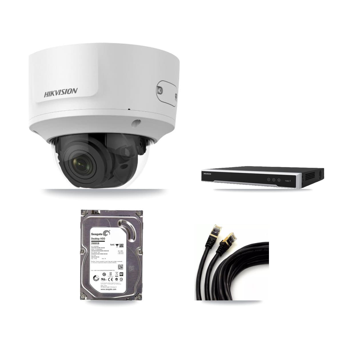 Hikvision 8-Channel 2MP CCTV Kit — 2 Dome Cameras + 2TB Recording