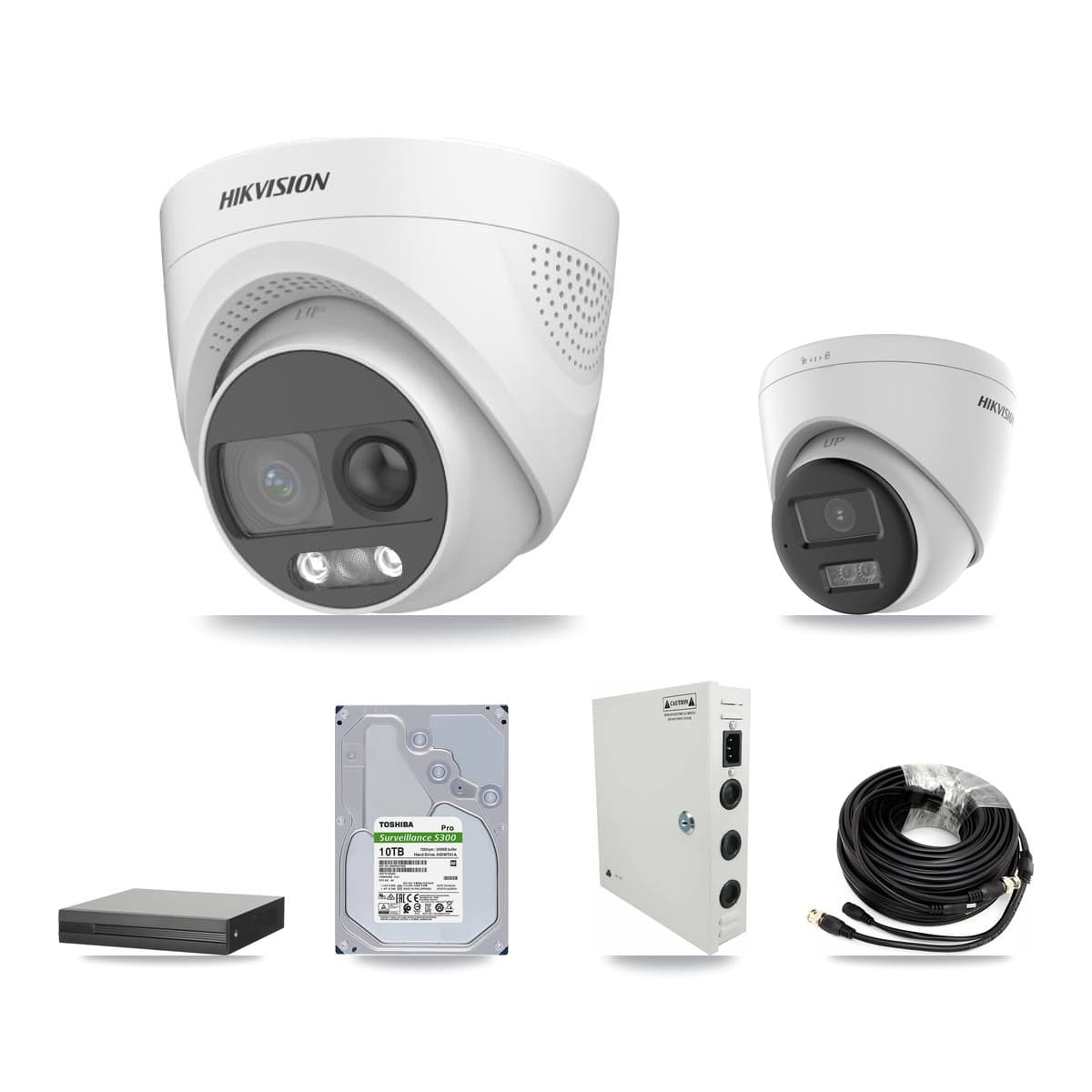 Hikvision 16-Channel 5MP CCTV Kit — 8 DS-2CE72KF3T + 3 DS-2CE78K0T Turret Cameras + 10TB Recording - Image 1